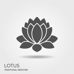 Lotus flower. Flat vector illustration for packaging, corporate identity, labels, postcards, invitations - 783931275
