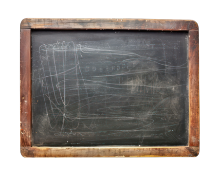 Blank blackboard isolated on white, Happy Teacher day or Back to School concept