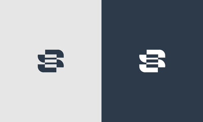 letter S simple monogram logo design vector illustration