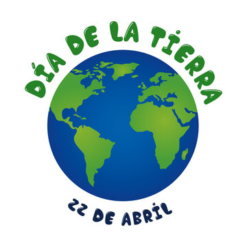 22 de Abril Día de la tierra icono logo vectorial editable