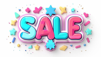 3d colorful discount sale banner