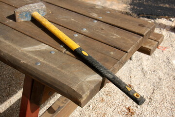 Work and work tools in Israel.