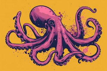 octopus. pop art style