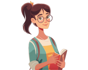 Female teacher with book celebrating Happy teacher day vector illustration
