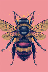 honey bee. pop art style