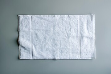 White beach towel on grey background. Generative AI