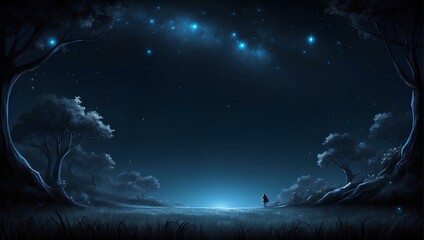 fairy night background with copy space 
