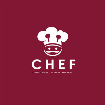 kitchen chef design logo template