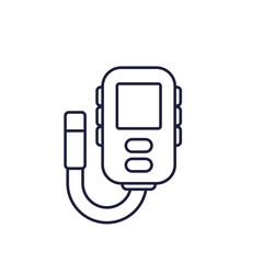 thickness meter line icon on white