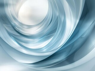 Gentle abstract curves, minimalist design, soft blue blur, wide angle for a serene modern atmosphere