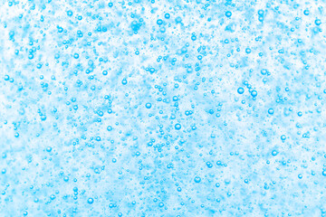 Water bubbles abstract background. Closeup of blue water bubbles.