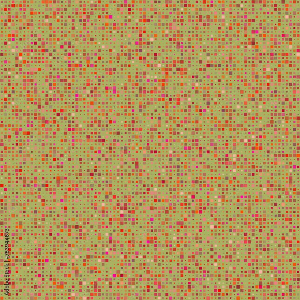 Poster seamless background pattern. squares in multiple colors. warm tones with contrasting accents on neut
