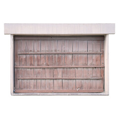 Vintage Weathered Wooden Door in Disrepair
