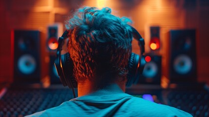 Music Producer in Professional Recording Studio