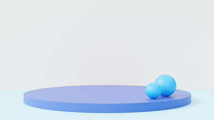 a blue egg sitting on a blue platform
