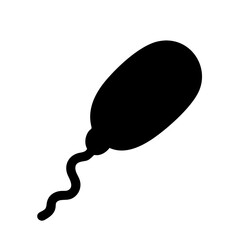 Sperm icon vector graphics element silhouette sign symbol illustration on a Transparent Background