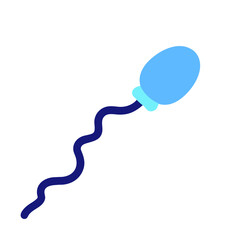 Sperm icon vector graphics element silhouette sign symbol illustration on a Transparent Background