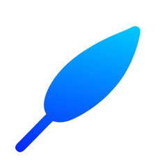 Soft Feather icon vector graphics element silhouette sign symbol illustration on a Transparent Background