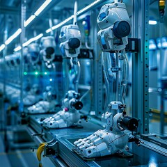 Fototapeta premium Robotic Artisans: The Future of Medical Prosthetics Fabrication