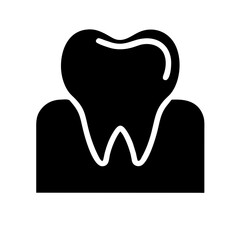 Dentist icon vector graphics element silhouette sign symbol illustration on a Transparent Background