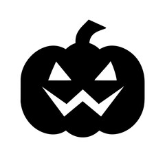 Halloween Pumpkin icon vector graphics element silhouette holiday symbol sing illustration on a Transparent Background