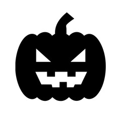Halloween Pumpkin icon vector graphics element silhouette holiday symbol sing illustration on a Transparent Background