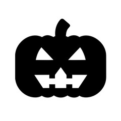 Halloween Pumpkin icon vector graphics element silhouette holiday symbol sing illustration on a Transparent Background
