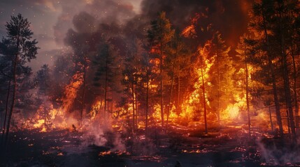 A Forest Engulfed in Flames