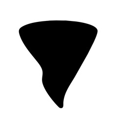 Tornado icon vector graphics element silhouette Natural sign symbol illustration on a Transparent Background