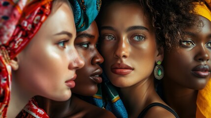 There are many faces of different people and nationalities. A multicultural society values diversity, recognizes inclusivity and strives for friendship between peoples
