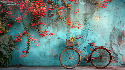 Bicycle and flowers
