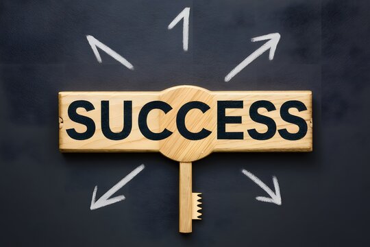 Key to business success concept depicted in an image