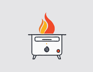 Food warmer restaurant equipment line icon vector illustration