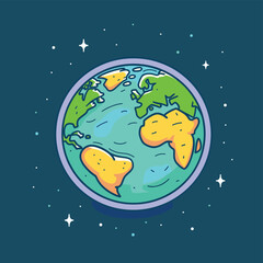 Obraz na płótnie Canvas Planet earth vector illustration flat design
