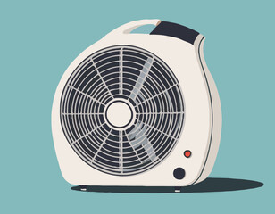 Vector illustration of a fan heater