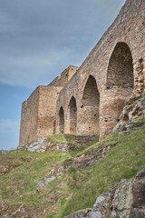 Stone Bridge to the defensive tower of the medieval castle, Czech Republic
