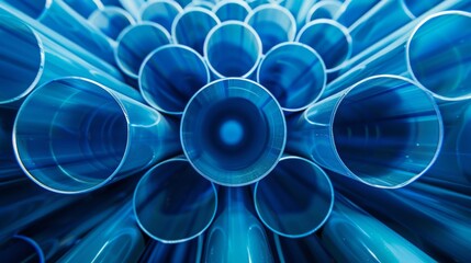A Close-Up of Blue Pipes