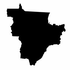Brazil Center-West silhouette map