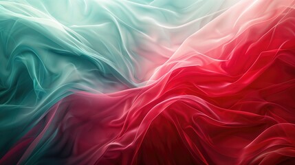 Abstract Artistic Background in Turquoise and Red, Dynamic Fluid Textures for Creative Design