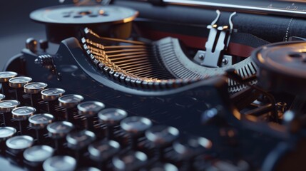 The Intricate Vintage Typewriter - obrazy, fototapety, plakaty