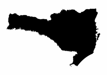 Santa Catarina State silhouette map