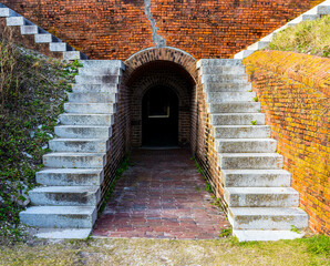 Entrance Into The Bastion Galleries, Fort Clinch State Park, Amelia Island, Florida, USA