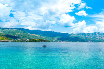 Beautiful summer landscape of the coast of Adriatic Sea, Montenegro