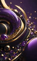 Abstract background with purple crystals