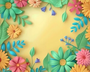 mother's day flowery bright colored background 