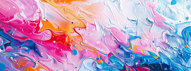 Vibrant Abstract Liquid Color Wave Background - 783985257