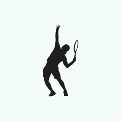 Tennis Sport Silhouette Logo Icon Illustration Brand Identity