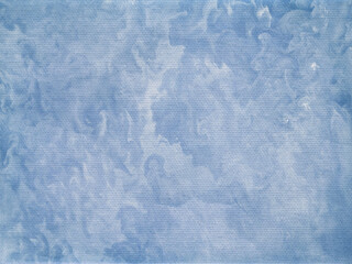 Blue ink or watercolor stains. Rough paper texture. 