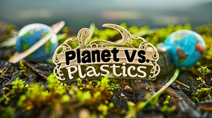 Planet vs plastics  theme poster