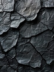 The image is a close up of a rock with a paper texture. The paper texture gives the rock a rough and jagged appearance, which creates a sense of ruggedness and toughness